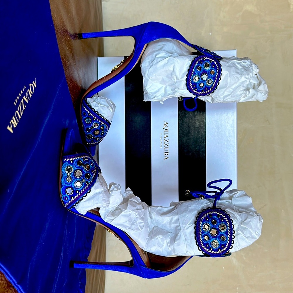 AQUAZZURA NWT, BOX & DUST COVER